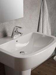 Ideal Standard CERAMIX BLUE Смеситель для умывальника A5654AA выдвижной излив 136мм, д/к, жест подв