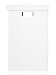 Корзина для белья Decor Walther BROWNIE WB 385х385х605 с крышкой, имитация кожи, цвет: белый 0924750