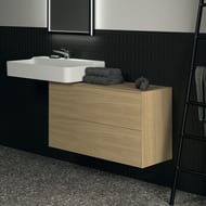 Тумба под раковину Ideal Standard CONCA (1000x373x550) 2 ящика, светлый орех, со столешницей T4329Y6