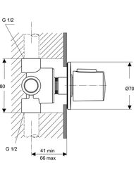 Переключатель Ideal Standard CERATHERM 100 A4657AA внешняя часть
