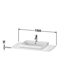���������� Duravit Happy D.2 Plus 1000�550�16 1 �����, ����� ������ HP031E02222
