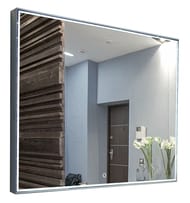 Уценка! Зеркало Континент Sting (800х600) с LED подсветкой и сенсорным выключателем, рама серая