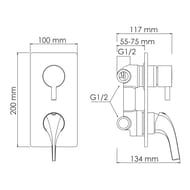 ��������� ��� �����/���� WasserKRAFT Sauer 7171 ������������, 3 �����������, ����: ��������� ������