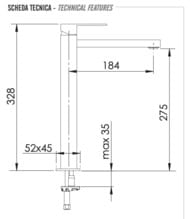 Смеситель для раковины Remer Q-Design QD10LXXL, хром