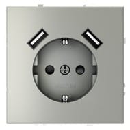 Розетка с USB, А+А Voltum S70 VLS040405, серебро