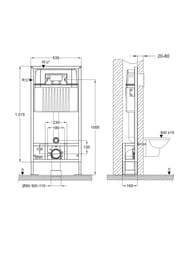 Инсталляция BETTOSERB Sava Free Standing+клавиша смыва COOL белый глянец SFS40006466