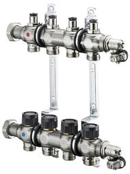 Распределительный коллектор Oventrop Multidis SF 4, 1", с вентильными вставками,   1404554