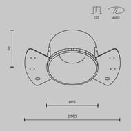 Встраиваемый светильник Maytoni Share (Шейр) DL051-01-GU10-RD-W, 10Вт, IP20, белый — изображение 6
