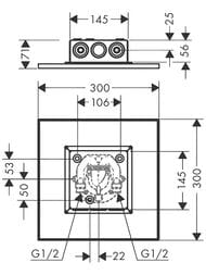 ������� ��� Axor ShowerSolutions 35317000 (300�300) ����������, 1jet,1 ��� �����, ����