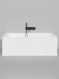 Ванна встраиваемая Salini Orlanda Kit S-Sense (1600х700х600) иск.камень, обвязка, белая мат.102115M