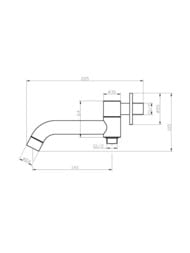 Излив на ванну BelBagno ANCONA-BCA-CRM встраиваемый, с дивертором, хром
