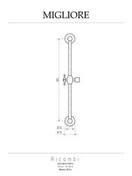 Штанга для душа Migliore RICAMBI Retro 60 см, бронза 20176 (ML.RIC-31.756.BR)