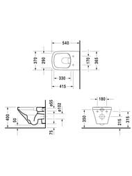 ������ ��������� DURAVIT DuraStyle 370�540�350 ��� ������, �������������� ������ 2538090000
