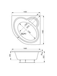 ����� ��������� VAGNERPLAST CATALINA 146 (1460�1460�450) �������, ����� VPBA146CTL3X-04