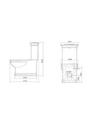 Унитаз-компакт Caprigo Armonia 390х720х800 белый, без сиденья, выпуск в стену, с арматурой 5813