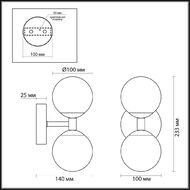 Бра Odeon Light Lolla 4361/6WL, латунь
