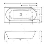 Ванна акриловая RIHO DESIRE R 184x84 асимметричная правая (установка в левый угол)