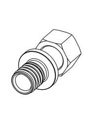 Соединитель TECEflex прямое 16х3/8"В, с накидной гайкой, латунь,  767579