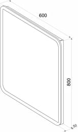 ������� ��������� Glamour (600x800) � LED ���������� 6000K � ��������� ������������