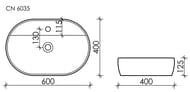 �������� ��������� Ceramicanova Element 600�400�125 ��������, ����� CN6035