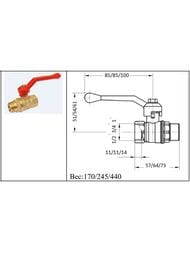 Кран шаровый VALTEC СТАНДАРТ 3/4"ВН длинная рукоятка (PN40) VT.121.GN.05 — изображение 10