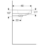 �������� Geberit Smyle Square (750�480�165) ���������, � ���. ��� ��������� � ��������� 500.249.01.1