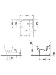 ���� ��������� DURAVIT STARCK 3 370�560�420 ��������� ��� ���������, ������� 2230100000