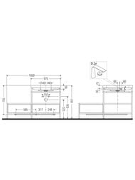 ������� � ��������� Duravit Happy D.2 Plus 1600�850�490 2 �����, �����, ��� ���������. HP4858O7171