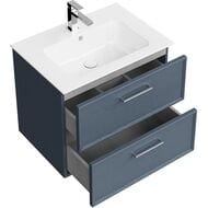 Тумба под раковину KERAMA MARAZZI GEOMETRICA Piano Classic подвесная 630х450х525 ясень синий матовый PIA.CL.65\BLU.M