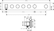 ��������� Axor ShowerSelect 18357000 ��� ����, ������������ � �����, ���������, 4 �����������, ����