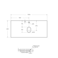 ���������� BelBagno (1000�460�20) ������������, 1 ���. ��� ���������, Marmo Nero Opaco KEP-100-MNO