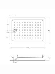������� ��������� ������ CEZARES (1100�800�150) ������������� TRAY-A-AH-110/80-15-W