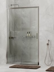 Душевая дверь WasserKRAFT Tauber (Таубер) 1200x2000 стекло прозрачное/профиль никель 64S05 — изображение 2