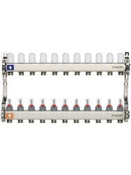 Коллекторная группа VALTEC 11 вых. с расходомерами и регул.клап., 1"х3/4"нерж.ст.VTc.579.EMN.0611 — миниатюра 1