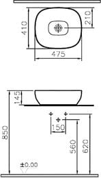 ������! �������� ��������� Vitra Outline (475�410�145) ������ ������� 5994B483-0016