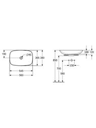 �������� Villeroy & Boch Loop&Friends 4A4901I4 (560�380�120) ���������, Graphite CeramicPlus