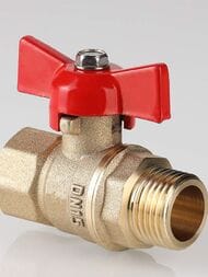Кран шаровый VALTEC СТАНДАРТ 3/4"ВН бабочка (PN40) VT.123.GN.05 — изображение 8