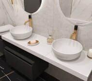Столешница Armadi Art Flat (Флэт) 160 см 869-160-CLCT, белый мрамор