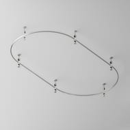 Шинопровод круглый из полукругов 1200мм Maytoni Flarity (Флэрити) TRX154-2SR-D1200-PT платина, IP20