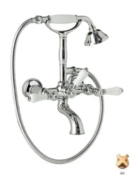 Смеситель Nicolazzi Petit Mont Blanc для ванны настенный двухрычажный, с душем 1401GO78