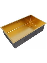 Мойка нерж. сталь NEXT-SKEW 74 UNI, PM887444-BG, браш золото, 740х440мм, Paulmark 1,2мм