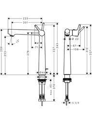 ��������� Hansgrohe Talis S 72115000 ��� ��������, ������������, � ������ ��������, ����