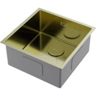 Мойка Omoikiri TAKI 44-U/IF-LG (440х440х200) монтаж врезной/подстольный/вровень, свет.золото 4973520