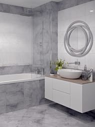 Плитка настенная Gracia Ceramica Милана серый низ 01 (250х400) серый 010100000876 (кв.м.) — миниатюра 2