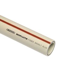 Труба PP-RCT FIBER BASALT PLUS S3,2 d63*8,6 армированная цвет: серый (пог.м) STRFB063TRCT армирован базальтовым волокном (BF)