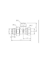Вентиль на обратную подводку, проходной R 1/2" х Rp 1/2" TECE 8740433