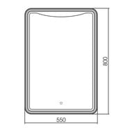 Зеркало Silver Mirrors Мали (550х800) LED-подсветка, сенсор, диммер LED-00002534