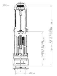 Сливной механизм Wirquin ONE двухрежимный 3/6л,  10975022 — миниатюра 2