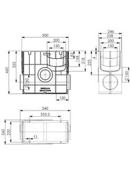 �������������� ����������� Gidrolica Standart � ����������� ������ DN 150/200 (500�246�460)  828