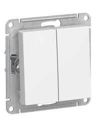 Выключатель Systeme Electric ATLASDESIGN 2-клавишный схема 5 10АХ механизм лотос ATN001351